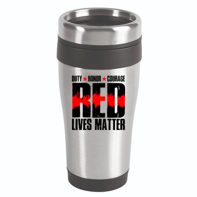 Red Lives Matter 16oz Travel Tumbler