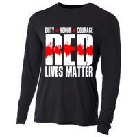 Red Lives Matter Cooling Performance Long Sleeve Crew