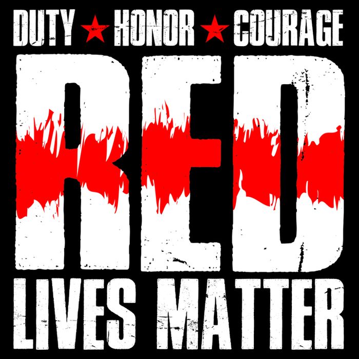 Red Lives Matter Cooling Performance Long Sleeve Crew