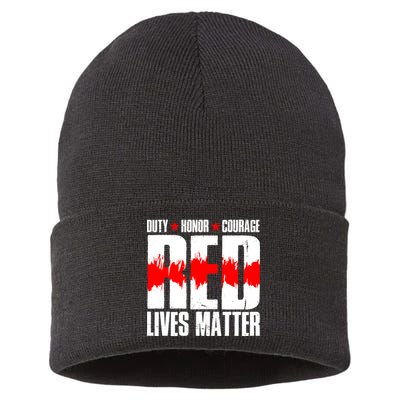 Red Lives Matter Sustainable Knit Beanie