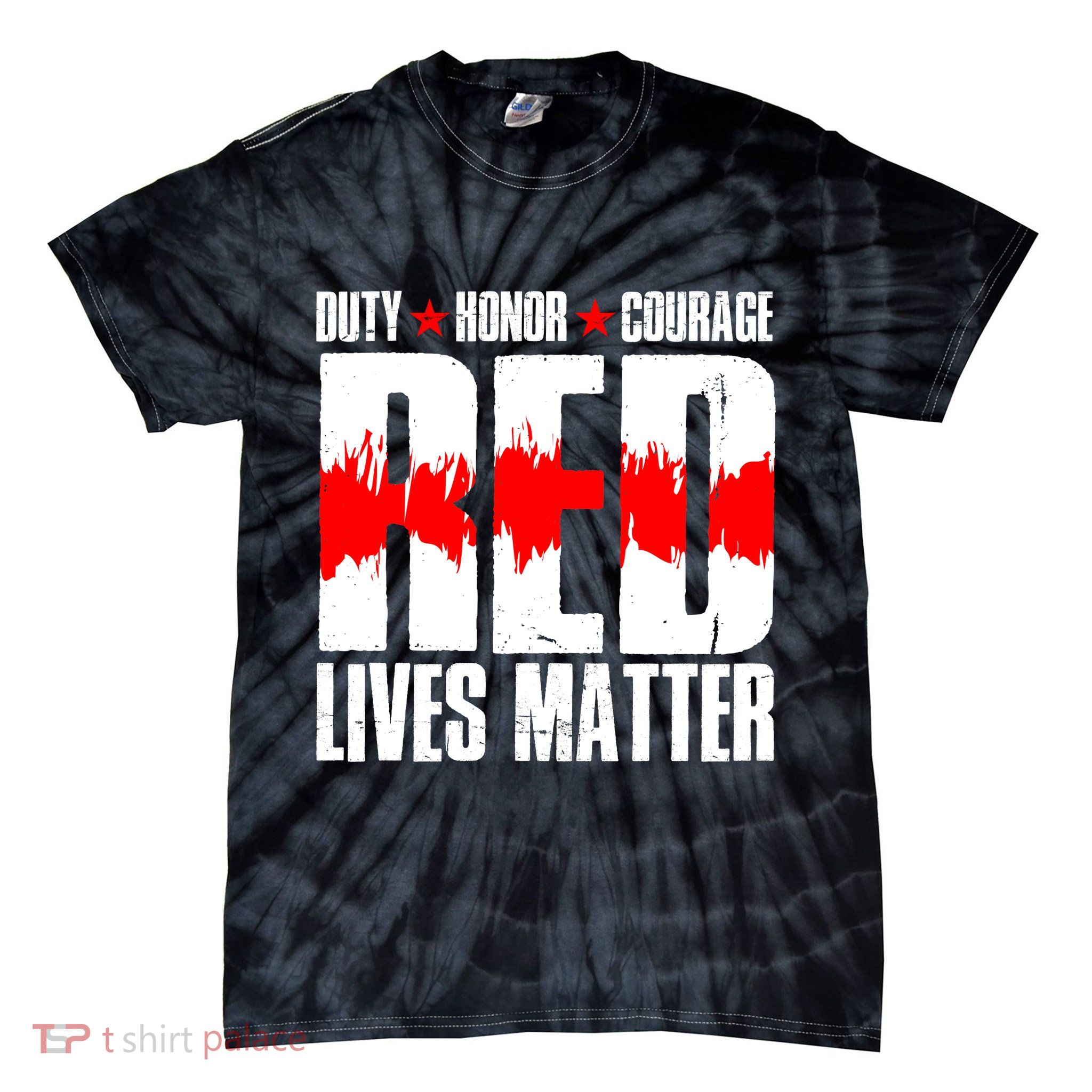 Red Lives Matter Tie-Dye T-Shirt