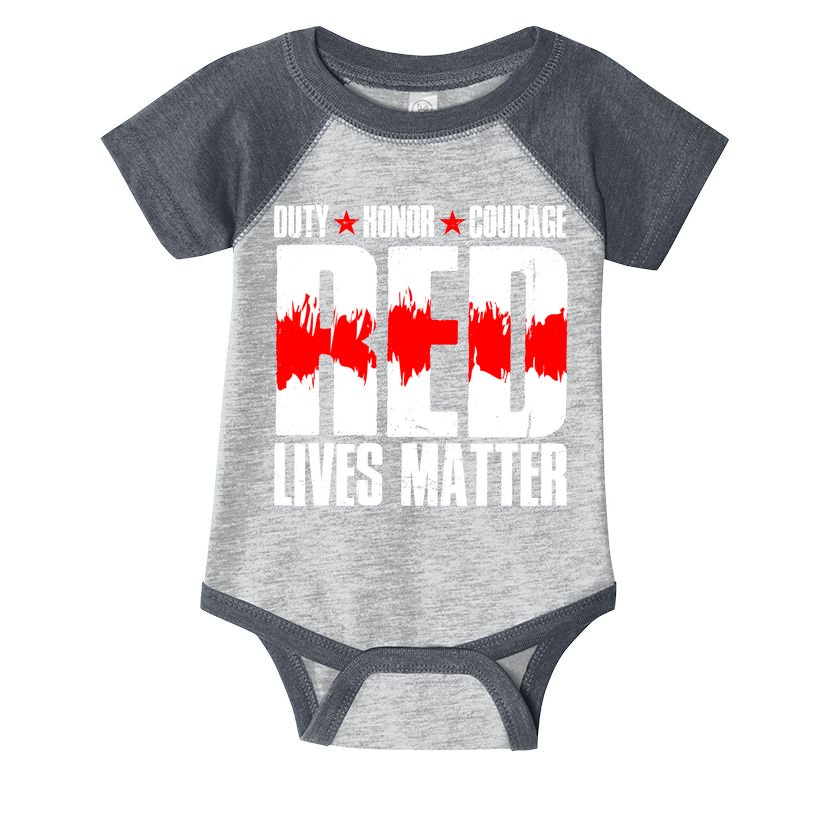Red Lives Matter Infant Baby Jersey Bodysuit