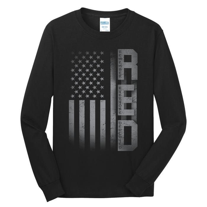 RED Remember Everyone Deployed Tall Long Sleeve T-Shirt