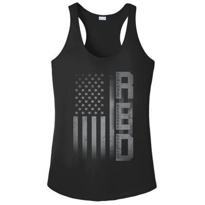 RED Remember Everyone Deployed Ladies PosiCharge Competitor Racerback Tank