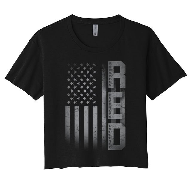 RED Remember Everyone Deployed Crop Top