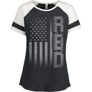 RED Remember Everyone Deployed Enza Ladies Jersey Colorblock Tee