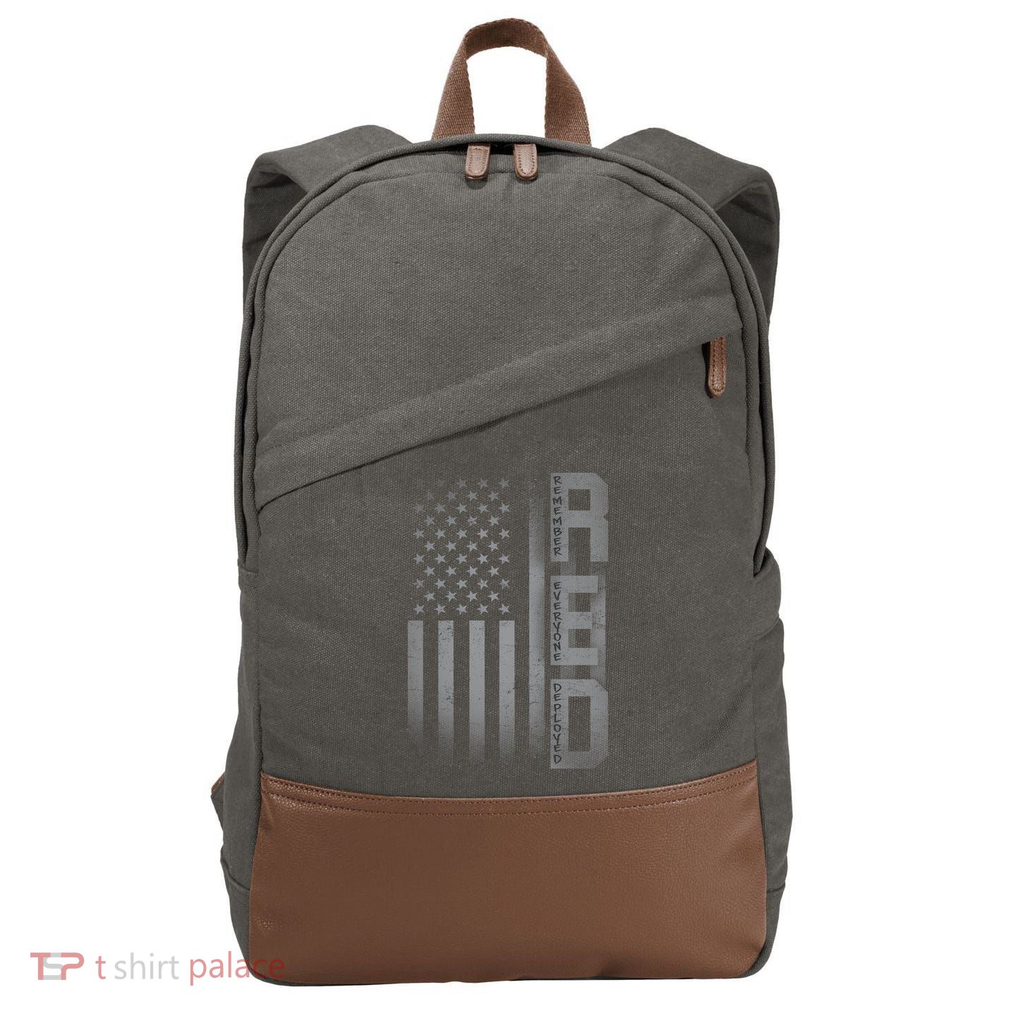 RED Remember Everyone Deployed Cotton Canvas Backpack