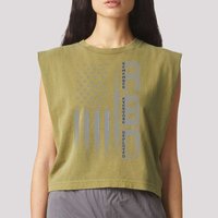 RED Remember Everyone Deployed Garment-Dyed Women's Muscle Tee