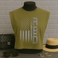 RED Remember Everyone Deployed Garment-Dyed Women's Muscle Tee