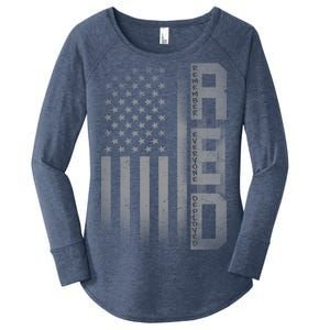 RED Remember Everyone Deployed Women's Perfect Tri Tunic Long Sleeve Shirt