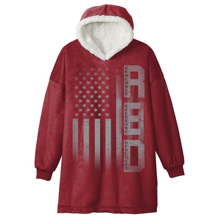 RED Remember Everyone Deployed Hooded Wearable Blanket