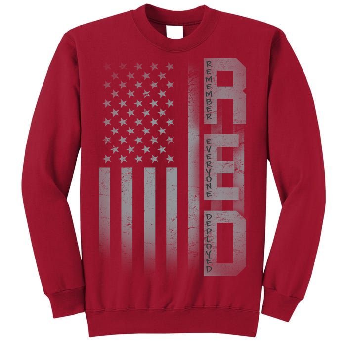 RED Remember Everyone Deployed Tall Sweatshirt