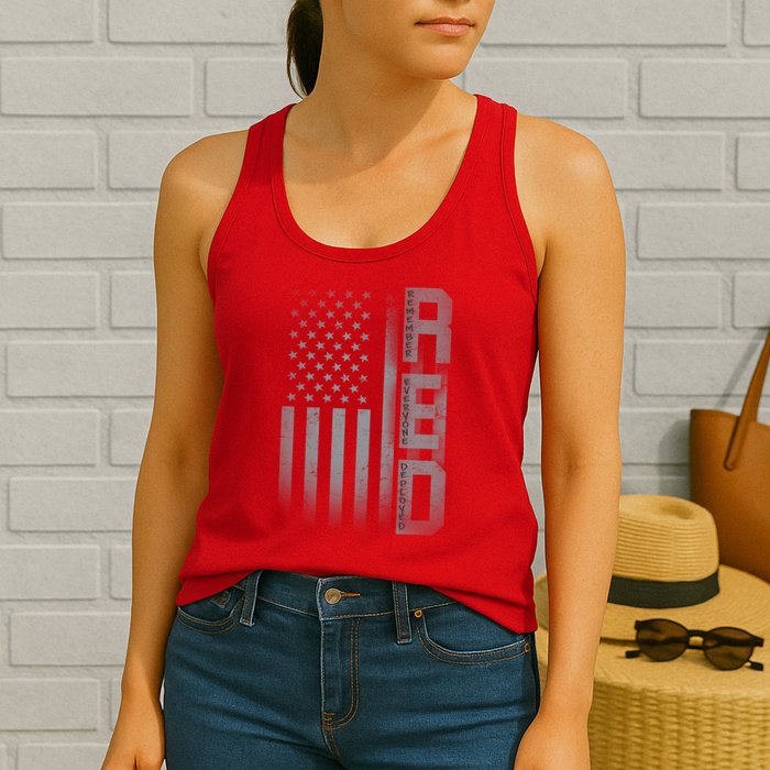 RED Remember Everyone Deployed Womens Tank Top