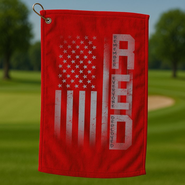 RED Remember Everyone Deployed Golf Towel