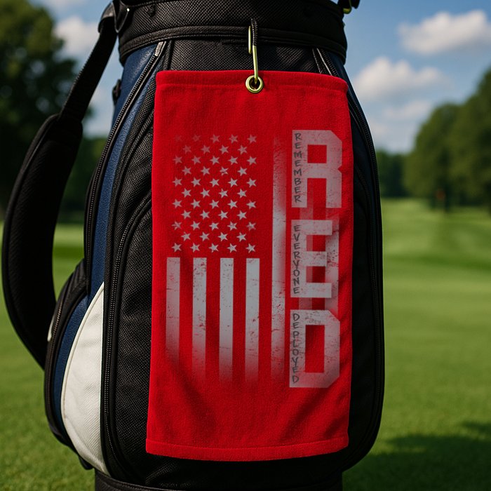 RED Remember Everyone Deployed Golf Towel