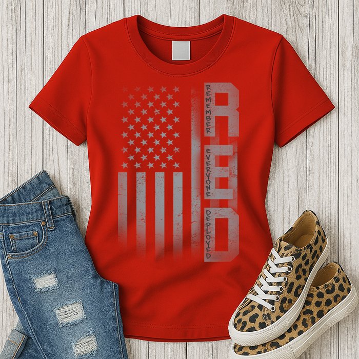 RED Remember Everyone Deployed Womens T-Shirt