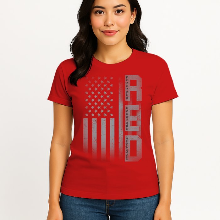 RED Remember Everyone Deployed Womens T-Shirt