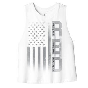 RED Remember Everyone Deployed Women's Racerback Cropped Tank