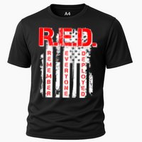 RED Remember Everyone Deployed Distressed Flag Performance Shirt
