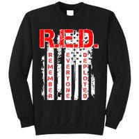 RED Remember Everyone Deployed Distressed Flag Sweatshirt