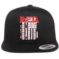 RED Remember Everyone Deployed Distressed Flag Flatbill Hat