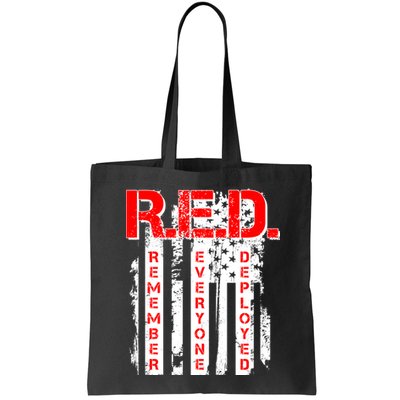 RED Remember Everyone Deployed Distressed Flag Bag