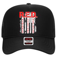 RED Remember Everyone Deployed Distressed Flag Trucker Hat