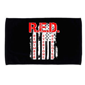 RED Remember Everyone Deployed Distressed Flag Microfiber Hand Towel