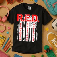 RED Remember Everyone Deployed Distressed Flag Kids T-Shirt