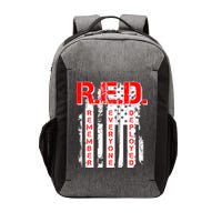 RED Remember Everyone Deployed Distressed Flag Vector Backpack