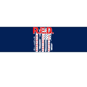 RED Remember Everyone Deployed Distressed Flag Bumper Sticker