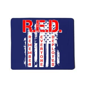 RED Remember Everyone Deployed Distressed Flag Mousepad