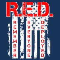RED Remember Everyone Deployed Distressed Flag Infant Baby Jersey Bodysuit