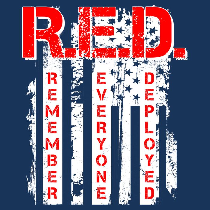RED Remember Everyone Deployed Distressed Flag Infant Baby Jersey Bodysuit