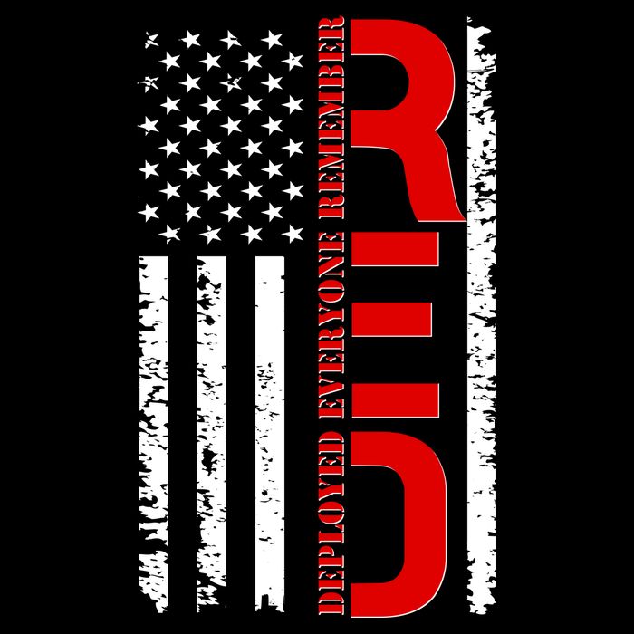 RED Remember Everyone Deployed Distressed US Flag T-Shirt
