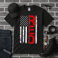 RED Remember Everyone Deployed Distressed US Flag Tall T-Shirt