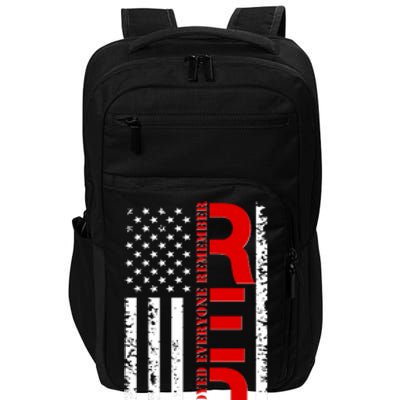 RED Remember Everyone Deployed Distressed US Flag Impact Tech Backpack