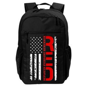 RED Remember Everyone Deployed Distressed US Flag Daily Commute Backpack