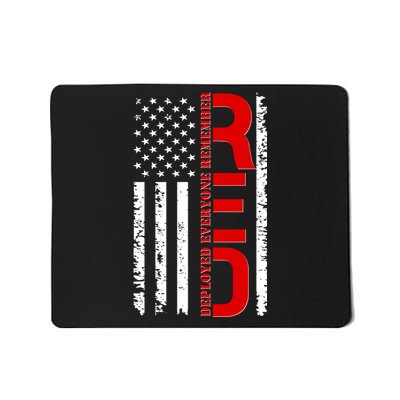 RED Remember Everyone Deployed Distressed US Flag Mousepad