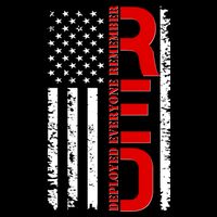 RED Remember Everyone Deployed Distressed US Flag Mousepad