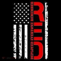 RED Remember Everyone Deployed Distressed US Flag Poster