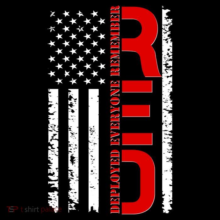 RED Remember Everyone Deployed Distressed US Flag Womens Tank Top