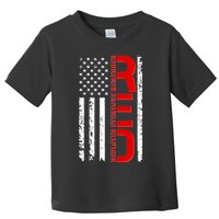 RED Remember Everyone Deployed Distressed US Flag Toddler T-Shirt