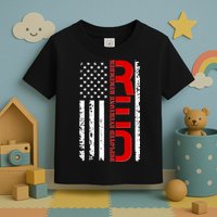 RED Remember Everyone Deployed Distressed US Flag Toddler T-Shirt