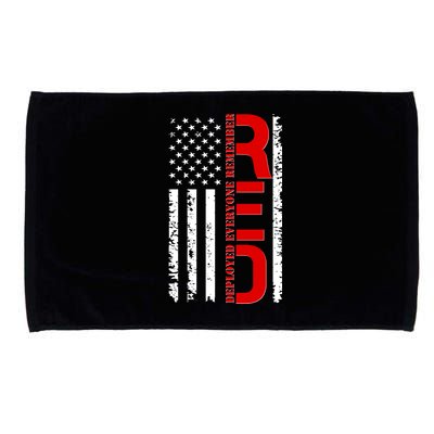 RED Remember Everyone Deployed Distressed US Flag Microfiber Hand Towel