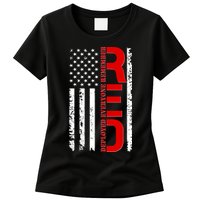 RED Remember Everyone Deployed Distressed US Flag Women's T-Shirt