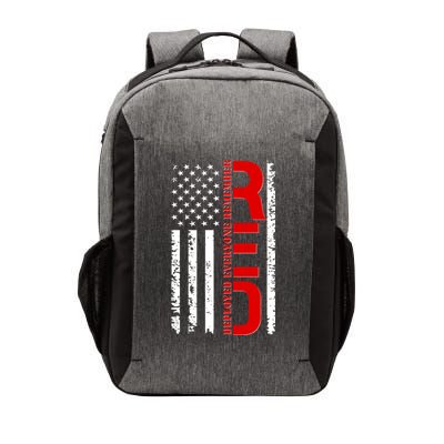 RED Remember Everyone Deployed Distressed US Flag Vector Backpack