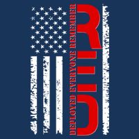 RED Remember Everyone Deployed Distressed US Flag Infant Baby Jersey Bodysuit