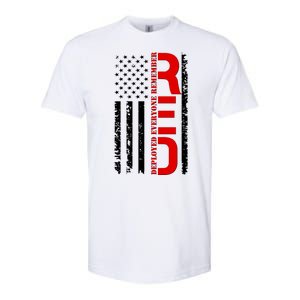 RED Remember Everyone Deployed Distressed US Flag Softstyle CVC T-Shirt