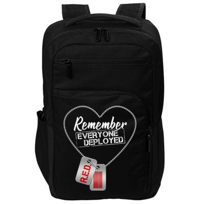 RED Remember Everyone Deployed Dog tags Impact Tech Backpack